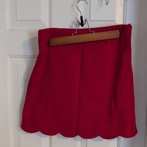 Crescent Red Mini Skirt